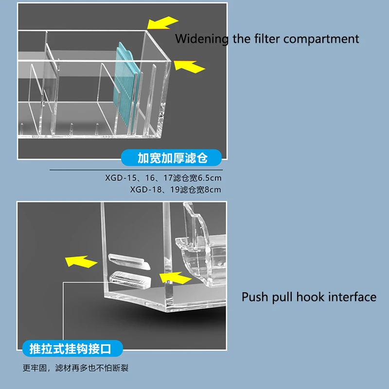 New Fish Tank Waterfall Filter Box Wall Mounted Built-in Silent Circulating Water Purifier For Aquarium Tank Box With Water Pump New Fish Tank Waterfall Filter Box Wall Mounted Built-in Silent Circulating Water Purifier For Aquarium Tank Box With Water Pump