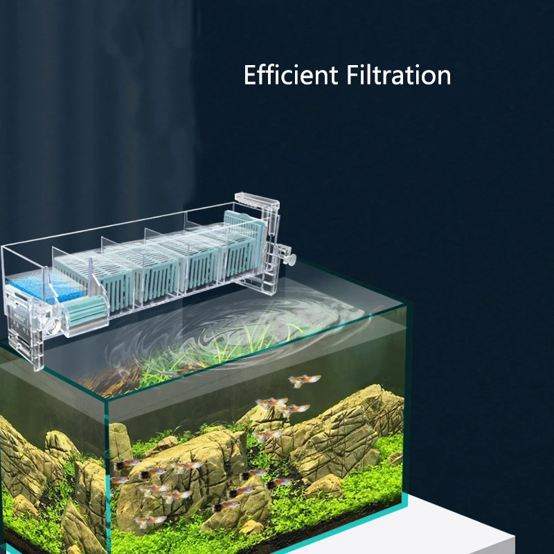New Fish Tank Waterfall Filter Box Wall Mounted Built-in Silent Circulating Water Purifier For Aquarium Tank Box With Water Pump New Fish Tank Waterfall Filter Box Wall Mounted Built-in Silent Circulating Water Purifier For Aquarium Tank Box With Water Pump