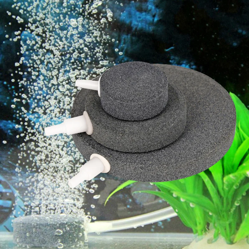 4/6/8/10cm Air Bubble Stone Aquarium Aerator Pond Pump Air Stone Bubble Disk Aquarium Air Pump Hydroponic Oxygen Plate