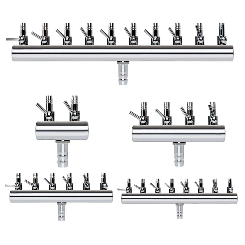 4/6/10 Ways Stainless Steel Air Flow Splitter Distributor Pump Valves For Aquarium 4/6/10 Ways Stainless Steel Air Flow Splitter Distributor Pump Valves For Aquarium