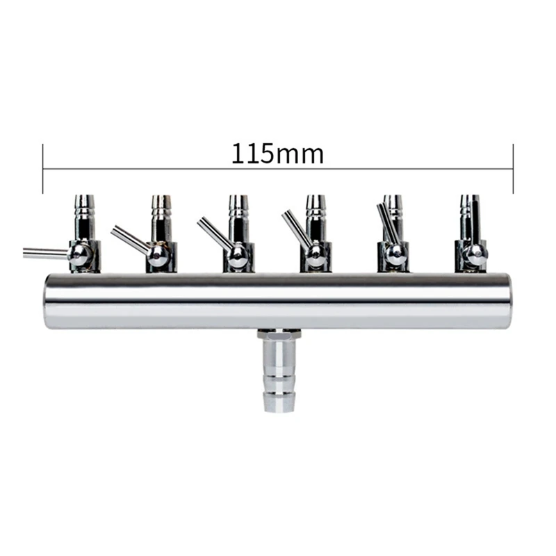 4/6/10 Ways Stainless Steel Air Flow Splitter Distributor Pump Valves For Aquarium 4/6/10 Ways Stainless Steel Air Flow Splitter Distributor Pump Valves For Aquarium