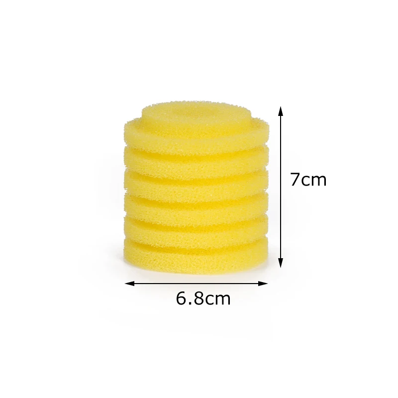 2-10pcs Fish Tank Filter Sponge Built In Filter Element Yellow Cotton Core Fish Tank Replacement Sponge Pet Aquarium Accessories
