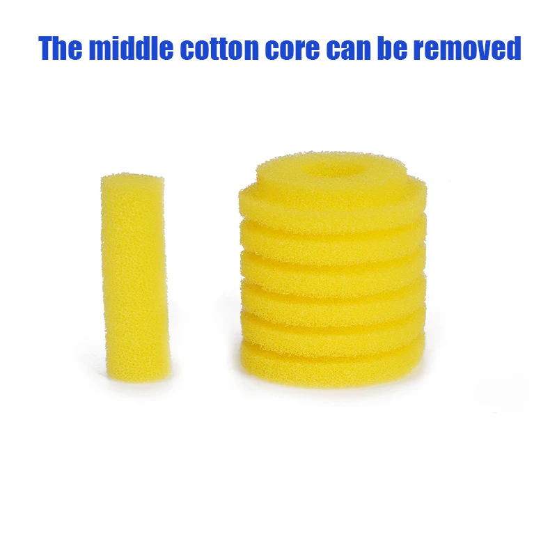 2-10pcs Fish Tank Filter Sponge Built In Filter Element Yellow Cotton Core Fish Tank Replacement Sponge Pet Aquarium Accessories