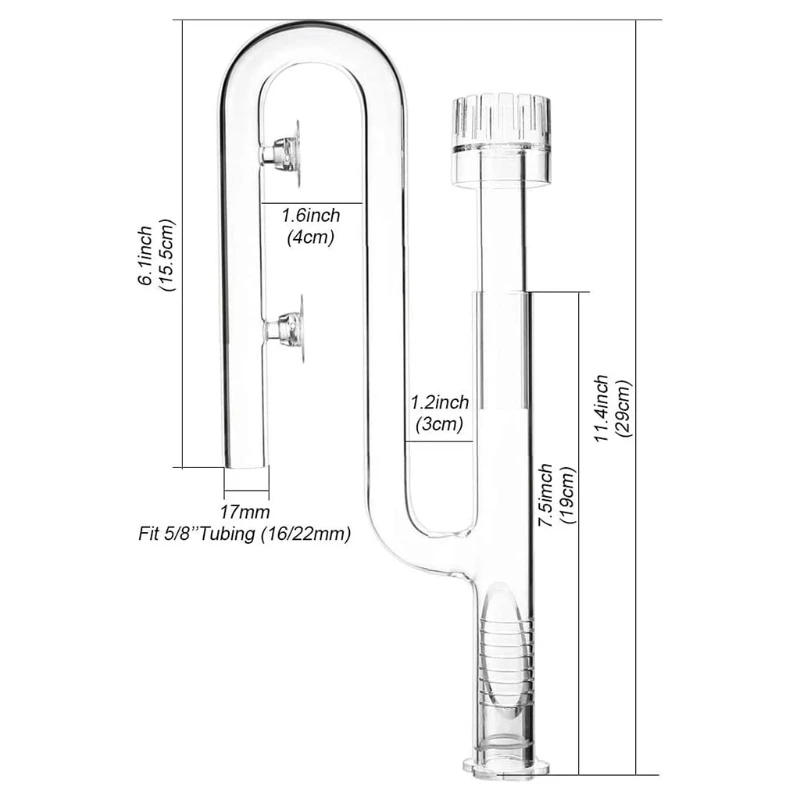 Aquarium ADA Style 13mm 17mm Glass Lily Pipe Inflow Outflow Tube The Glass Inlet Outlet Water Pipe for Fish Tank filter 12/16mm