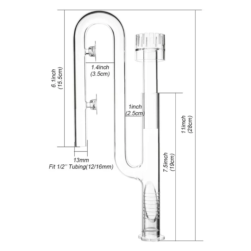 Aquarium ADA Style 13mm 17mm Glass Lily Pipe Inflow Outflow Tube The Glass Inlet Outlet Water Pipe for Fish Tank filter 12/16mm