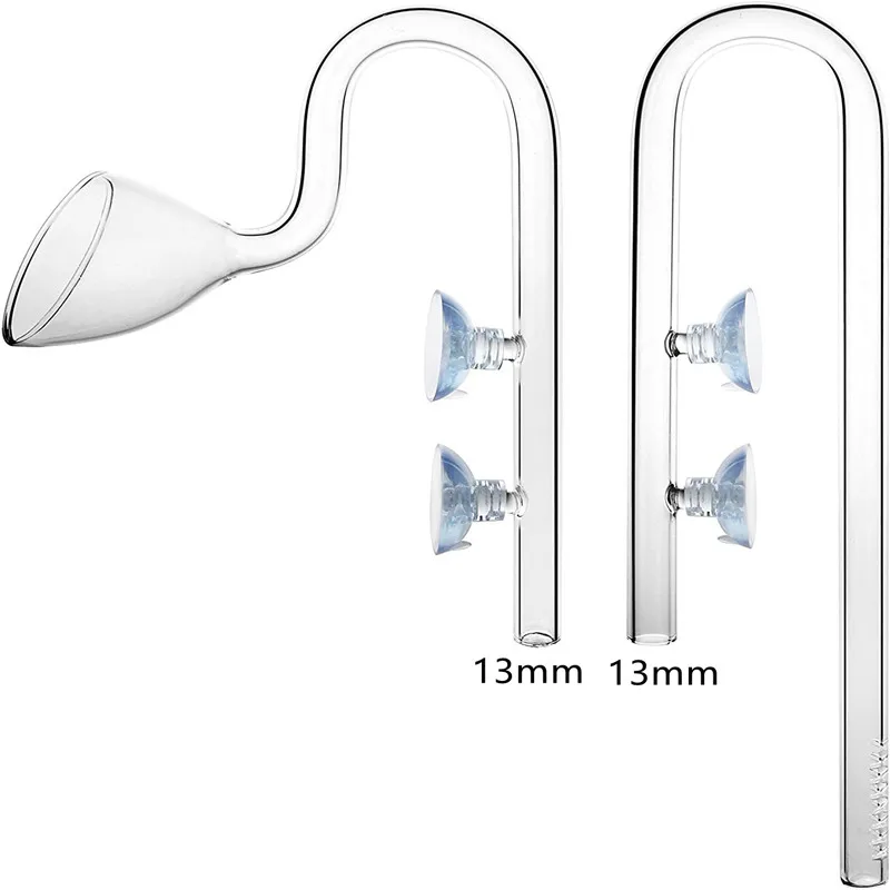 Aquarium ADA Style 13mm 17mm Glass Lily Pipe Inflow Outflow Tube The Glass Inlet Outlet Water Pipe for Fish Tank filter 12/16mm