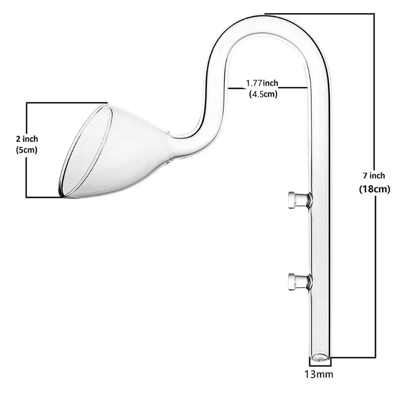 Aquarium ADA Style 13mm 17mm Glass Lily Pipe Inflow Outflow Tube The Glass Inlet Outlet Water Pipe for Fish Tank filter 12/16mm