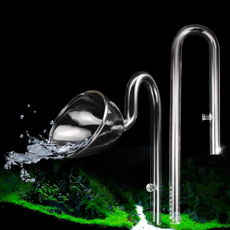 Aquarium ADA Style 13mm 17mm Glass Lily Pipe Inflow Outflow Tube The Glass Inlet Outlet Water Pipe for Fish Tank filter 12/16mm