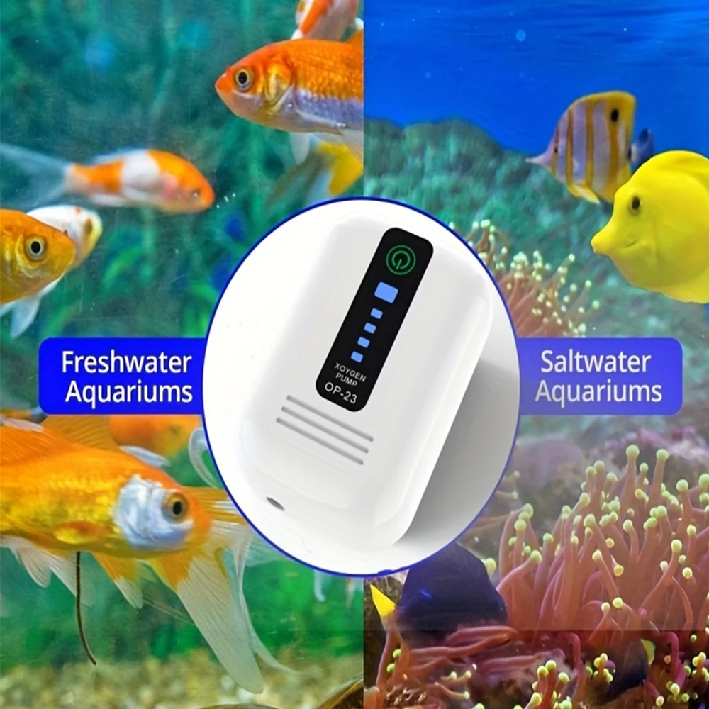 Portable Usb Oxygen Pump Charging Dual-Purpose Tank Ultra Silent Mini Aquarium fish pump Suitable for small aquariums or turtle