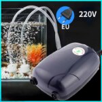 Aquarium Air Pump Fish Tank Mini Compressor Single Double Outlet with Check Valve Tube Aquatic Accessories 220V 3W 5W - Image 3