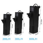 EU Plug Low Level Water Submersible Water Filter Pump Turtle Tank Filter Aquarium Fish Tank Oxygen Increasing Pump Add Oxygen - Image 2