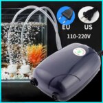 Aquarium Air Pump Fish Tank Mini Compressor Single Double Outlet with Check Valve Tube Aquatic Accessories 220V 3W 5W - Image 3