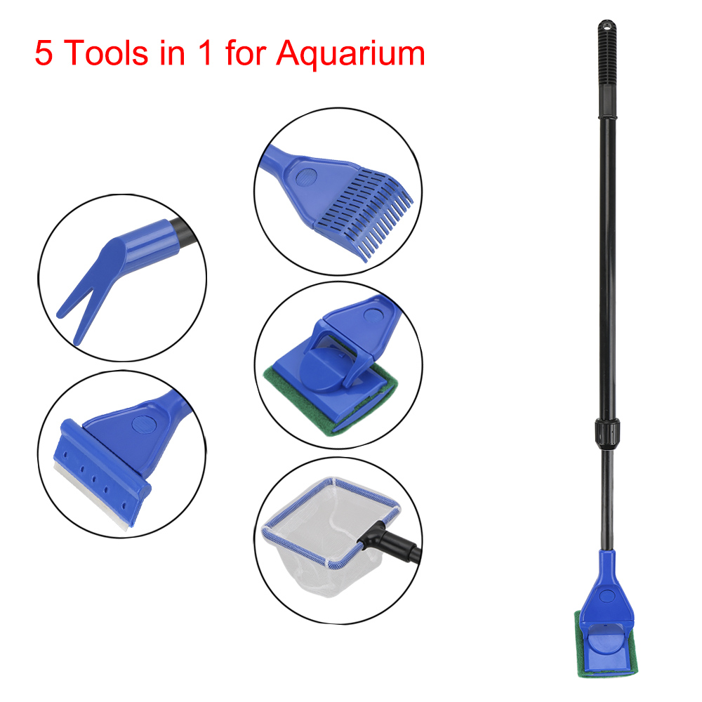 Adjustable Aquarium Tank Clean Set Aquarium Cleaning Tools 5 in 1 Aquarium Cleaner Adjustable Aquarium Tank Clean Set Aquarium Cleaning Tools 5 in 1 Aquarium Cleaner