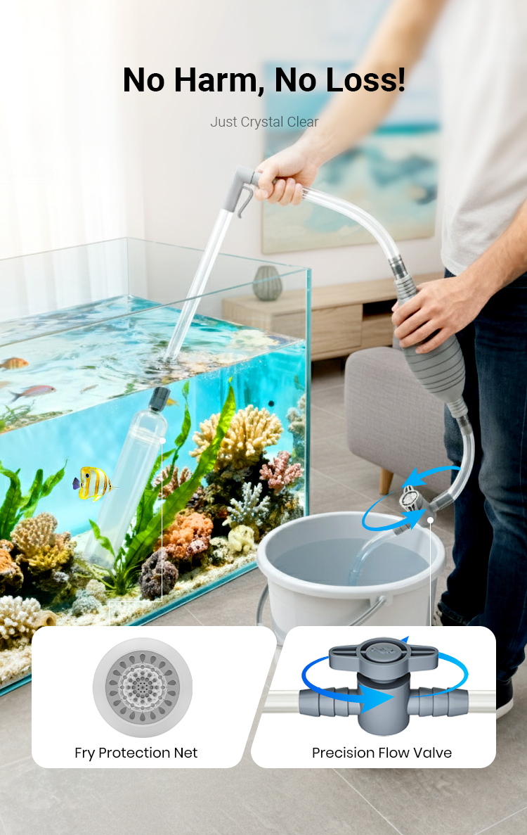 Aquarium Vacuum Cleaner Siphon Pump Gravel Filter & Flow Control Manual Aquarium Water Changer Fish Tank Air Pump Cleaning Tools Aquarium Vacuum Cleaner Siphon Pump Gravel Filter & Flow Control Manual Aquarium Water Changer Fish Tank Air Pump Cleaning Tools