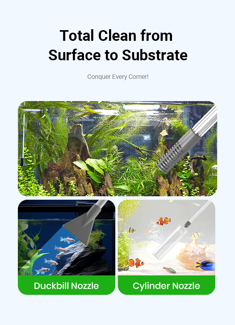 Aquarium Vacuum Cleaner Siphon Pump Gravel Filter & Flow Control Manual Aquarium Water Changer Fish Tank Air Pump Cleaning Tools Aquarium Vacuum Cleaner Siphon Pump Gravel Filter & Flow Control Manual Aquarium Water Changer Fish Tank Air Pump Cleaning Tools