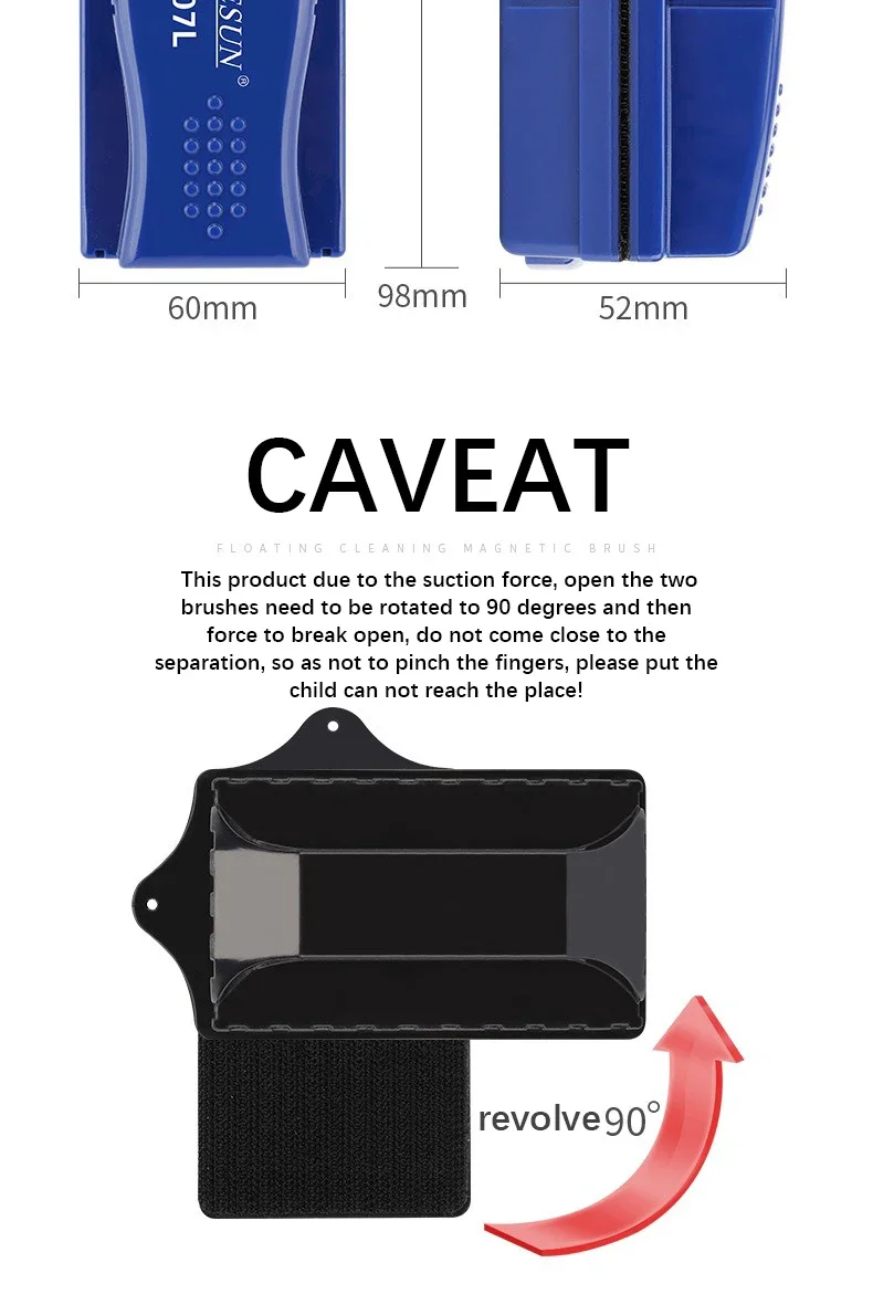 New Magnetic Brush Cleaning Tool Strong Suction Glazing Scrub Easy To Cleaning Double Sided Fish Tank Aquarium Tank Scrubber New Magnetic Brush Cleaning Tool Strong Suction Glazing Scrub Easy To Cleaning Double Sided Fish Tank Aquarium Tank Scrubber