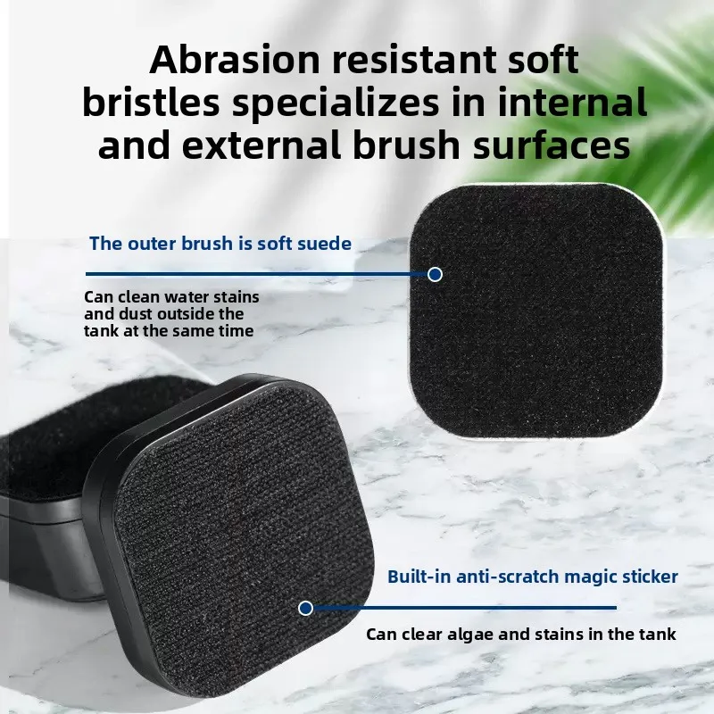 Magnetic Aquarium Glass Cleaner Mini Square Algae Scraper Plastic Fish Tank Maintenance Tool for Various Fish Easy Use Magnetic Aquarium Glass Cleaner Mini Square Algae Scraper Plastic Fish Tank Maintenance Tool for Various Fish Easy Use