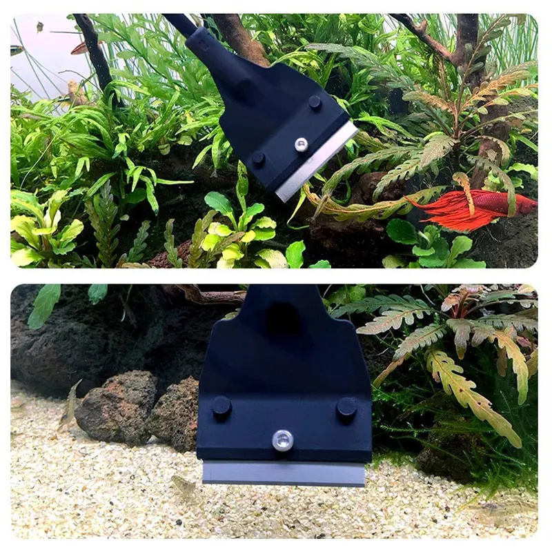 Aquarium Algae Scraper Cleaner Fish Tank Cleaning Tool Detachable Blade Glass Cleaner Household Cleaning Tool Accessories