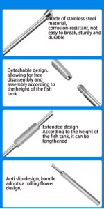 ZRDR Stainless Steel Aquarium Fish Tank Algae Scraper Blade Aquatic Water Live Plant Grass Cleaning Multi-Tool Cleaner Kit Set - Image 4