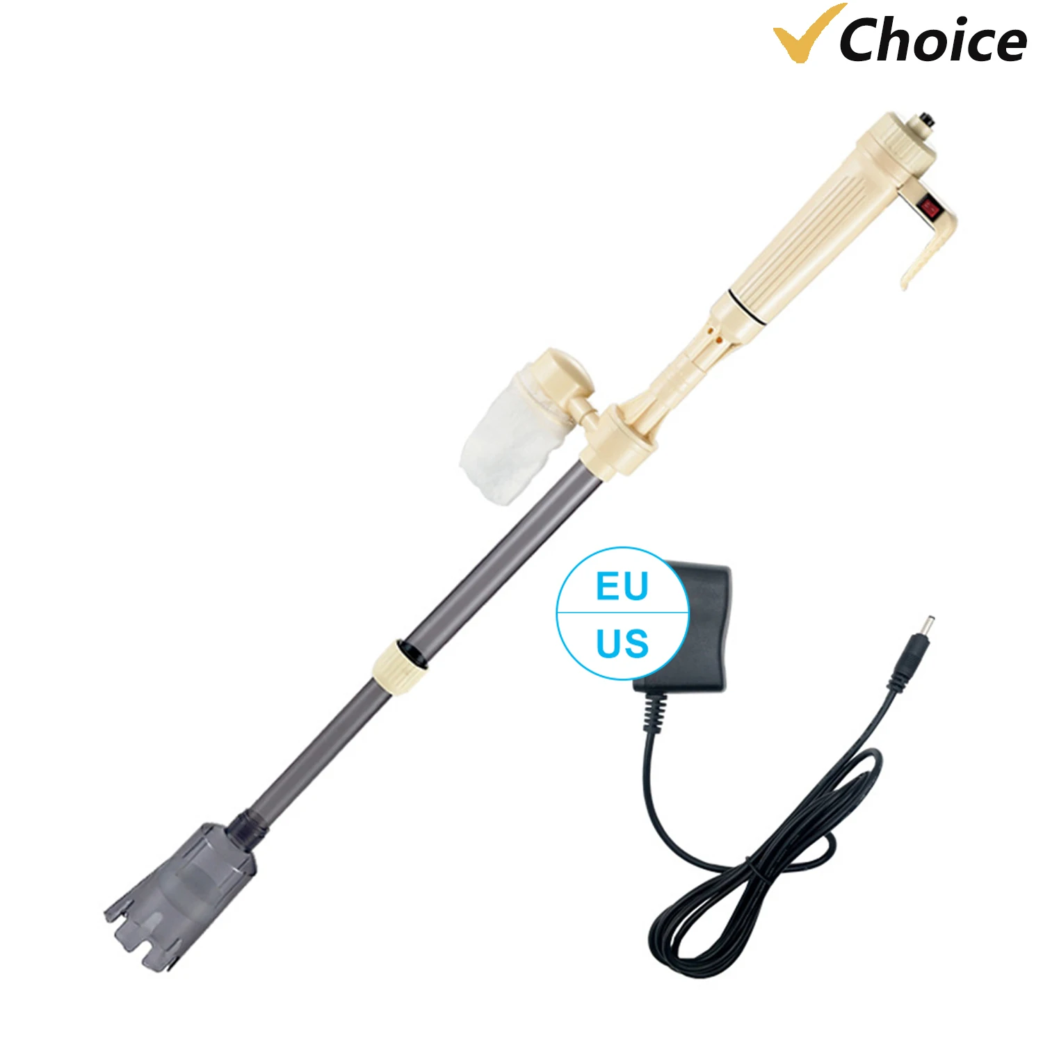 94048-jiunc2.jpg Electric Aquarium Gravel Cleaner Fish Tank Cleaning with Dual Power Supply for Efficient Cleaning and Water Changing 90 Degree - Image 1