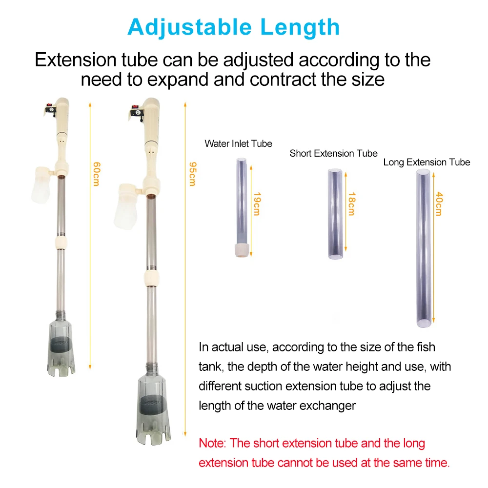 Electric Aquarium Gravel Cleaner Fish Tank Cleaning with Dual Power Supply for Efficient Cleaning and Water Changing 90 Degree Electric Aquarium Gravel Cleaner Fish Tank Cleaning with Dual Power Supply for Efficient Cleaning and Water Changing 90 Degree