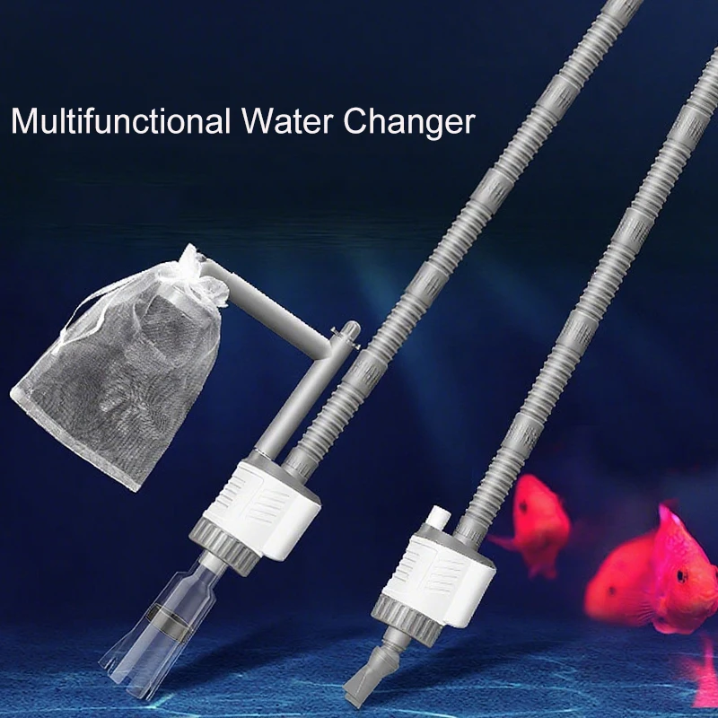 Aquarium Water Change Pump Electric Fish Tank Cleaning Tool Vacuum Water Changer Gravel Cleaner Siphon Filter Pump 30W 220v