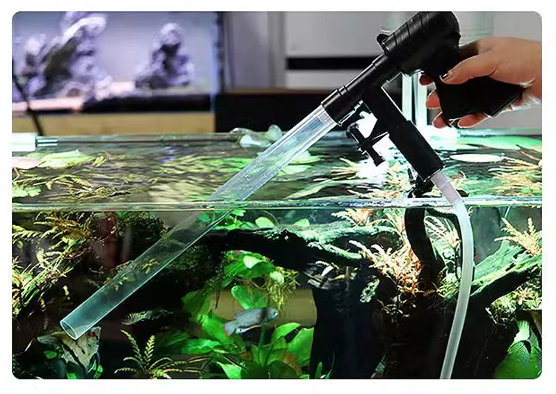 Aquarium Fish Tank Water Change Pump Aquarium Cleaning Tool Vacuum Water Changer Sand Gravel Cleaner Siphon Filter Pump Manual