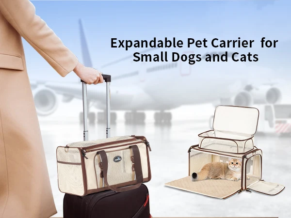 Cat Carrier,Dog Carrier for Small Dogs,TSA Approved/Expandable/3D Foldable Mat for Car Travel,Outdoor Camping Cat Carrier,Dog Carrier for Small Dogs,TSA Approved/Expandable/3D Foldable Mat for Car Travel,Outdoor Camping