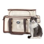 Cat Carrier,Dog Carrier for Small Dogs,TSA Approved/Expandable/3D Foldable Mat for Car Travel,Outdoor Camping