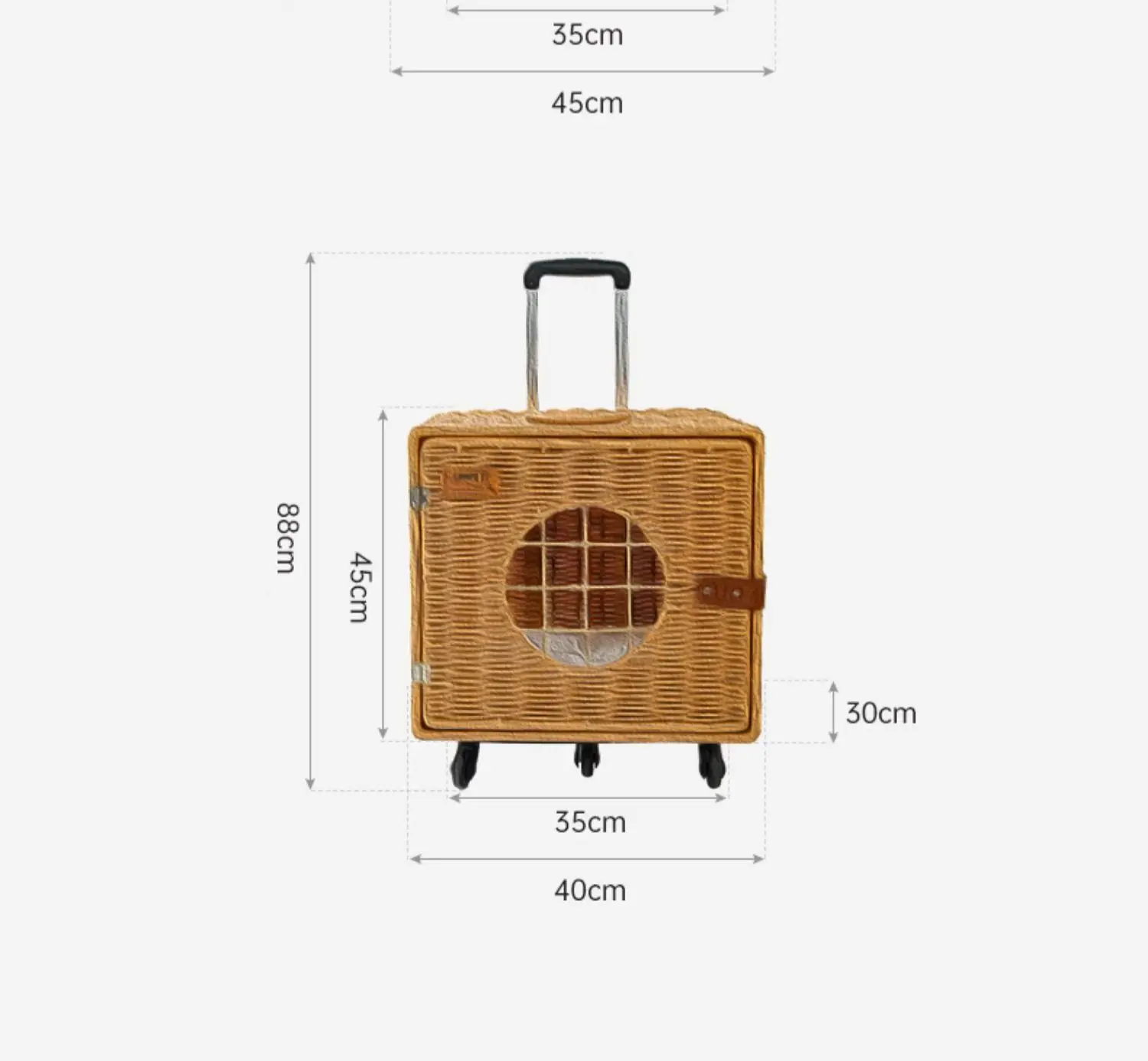 Rattan Cat Stroller Space Capsule Cat Carrier Large Pet Travel Bag for Cats & Dogs Multi-Cat Effortless Pet Stroller Rattan Cat Stroller Space Capsule Cat Carrier Large Pet Travel Bag for Cats & Dogs Multi-Cat Effortless Pet Stroller