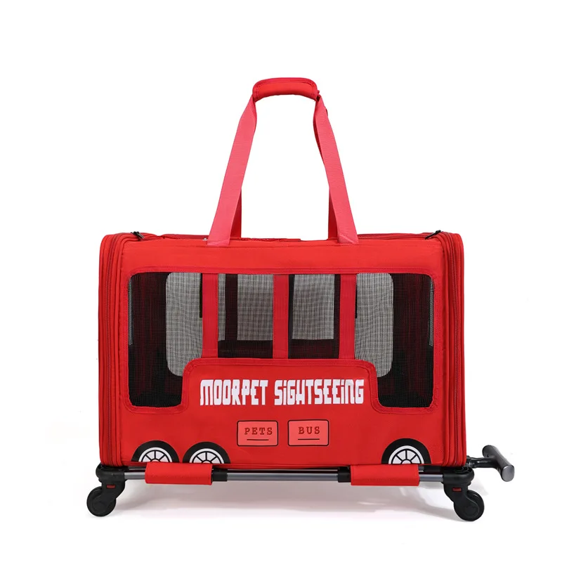 Creative Cartoon Bus Cat Carrying Bag Car Travel Suitcase Trolley Case Outdoor Breathable Carrier Bag for Dogs Cats Pet Supplies Creative Cartoon Bus Cat Carrying Bag Car Travel Suitcase Trolley Case Outdoor Breathable Carrier Bag for Dogs Cats Pet Supplies