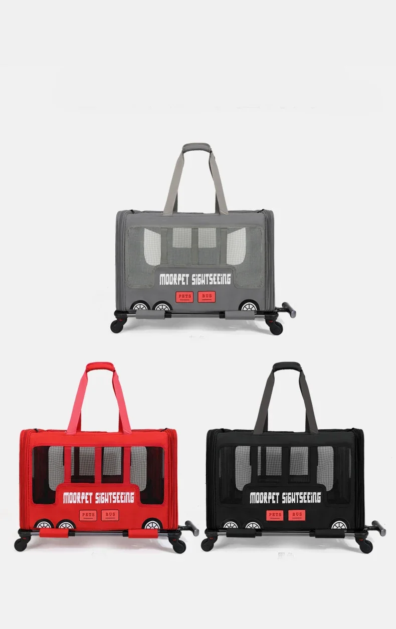 Creative Cartoon Bus Cat Carrying Bag Car Travel Suitcase Trolley Case Outdoor Breathable Carrier Bag for Dogs Cats Pet Supplies Creative Cartoon Bus Cat Carrying Bag Car Travel Suitcase Trolley Case Outdoor Breathable Carrier Bag for Dogs Cats Pet Supplies