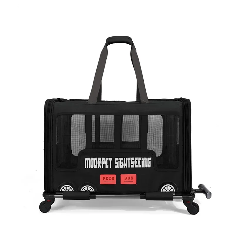 Creative Cartoon Bus Cat Carrying Bag Car Travel Suitcase Trolley Case Outdoor Breathable Carrier Bag for Dogs Cats Pet Supplies Creative Cartoon Bus Cat Carrying Bag Car Travel Suitcase Trolley Case Outdoor Breathable Carrier Bag for Dogs Cats Pet Supplies