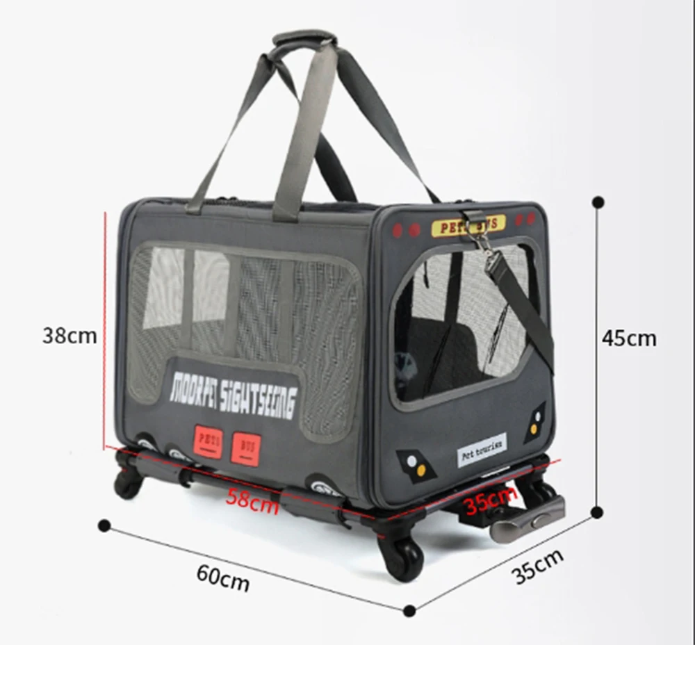 Creative Cartoon Bus Cat Carrying Bag Car Travel Suitcase Trolley Case Outdoor Breathable Carrier Bag for Dogs Cats Pet Supplies Creative Cartoon Bus Cat Carrying Bag Car Travel Suitcase Trolley Case Outdoor Breathable Carrier Bag for Dogs Cats Pet Supplies