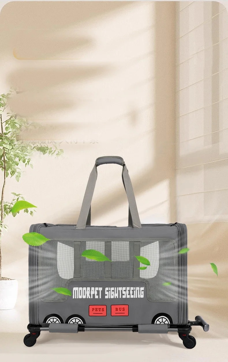 Creative Cartoon Bus Cat Carrying Bag Car Travel Suitcase Trolley Case Outdoor Breathable Carrier Bag for Dogs Cats Pet Supplies Creative Cartoon Bus Cat Carrying Bag Car Travel Suitcase Trolley Case Outdoor Breathable Carrier Bag for Dogs Cats Pet Supplies
