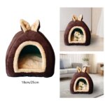 Small Animal Pet House Bed Bedding Cuddle Winter Nest Rabbit Cage Nest for - Image 4