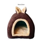 Small Animal Pet House Bed Bedding Cuddle Winter Nest Rabbit Cage Nest for - Image 2