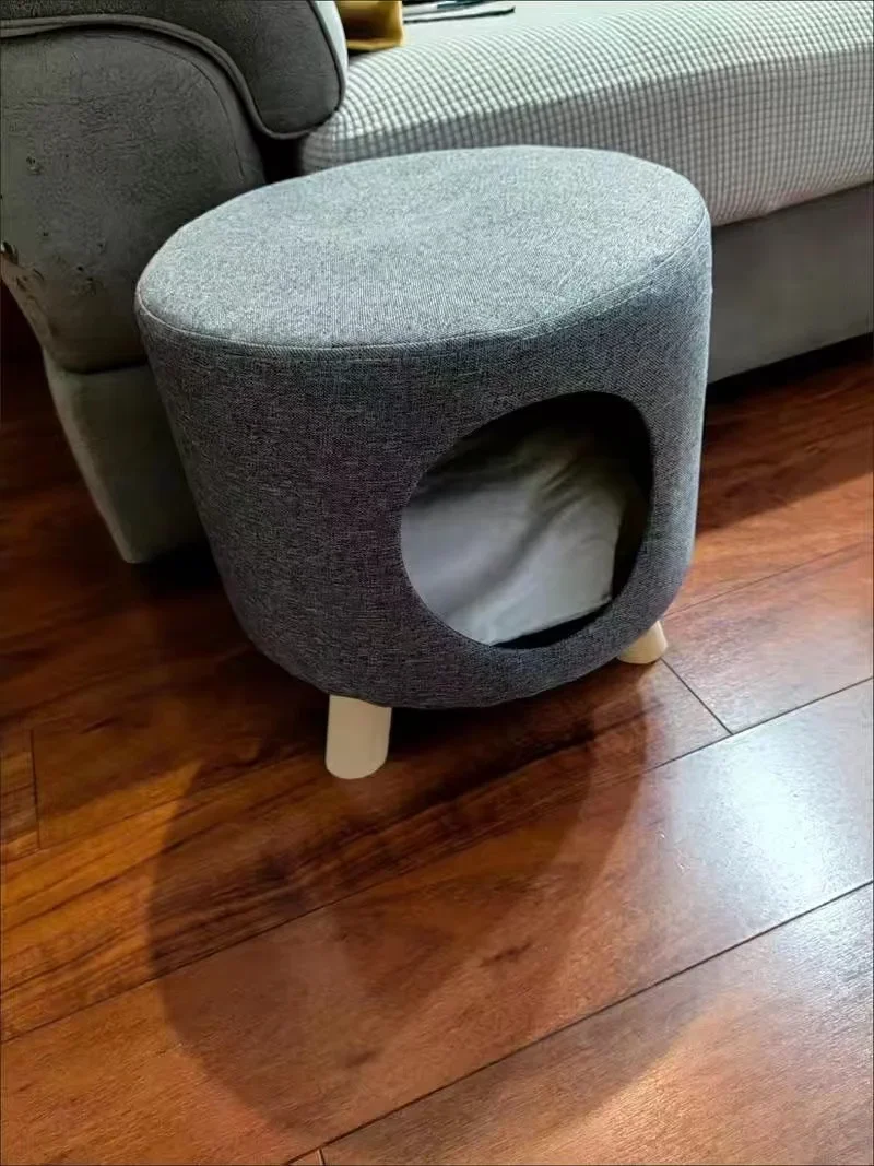 Multifunctional Cat Bed Closed Four Seasons Universal Cat House Stool Solid Wood Small Kennel Cat House Multifunctional Cat Bed Closed Four Seasons Universal Cat House Stool Solid Wood Small Kennel Cat House