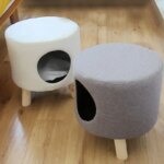 Multifunctional Cat Bed Closed Four Seasons Universal Cat House Stool Solid Wood Small Kennel Cat House