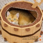 Hot Spring Felt Cat Nest Semi-enclosed Large Space Felt Kitten Beds Wear-resistant Cat House Hiding Cave Pet Cat Bed Furniture - Image 3