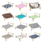 D0AD Elevated Cat Bed Replacement Fabric Breathable Print Pet Summer Bed Cushion Mat - Image 3