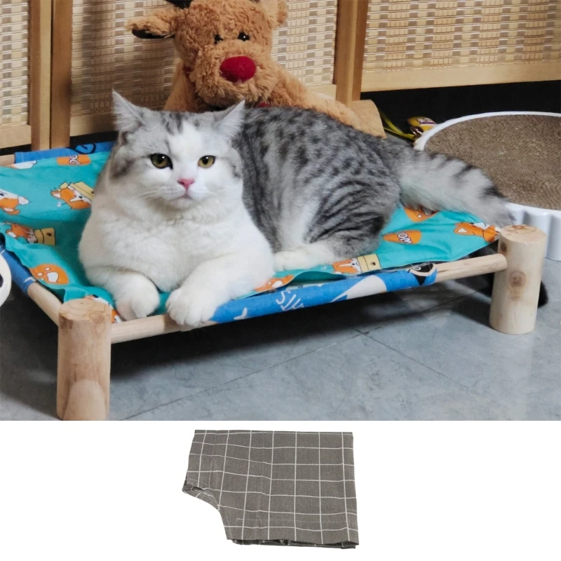 D0AD Elevated Cat Bed Replacement Fabric Breathable Print Pet Summer Bed Cushion Mat D0AD Elevated Cat Bed Replacement Fabric Breathable Print Pet Summer Bed Cushion Mat