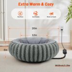 Toove Heated Cat Bed Indoor Heating Donut Pet Bed for Cats and Small Dogs, Ultra Soft Cozy Sleeping Cat Beds, Machine Washable, - Image 4