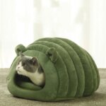 Hot-selling autumn and winter comfortable and warm cat nest caterpillar shape cute semi-enclosed pet nest - Image 4