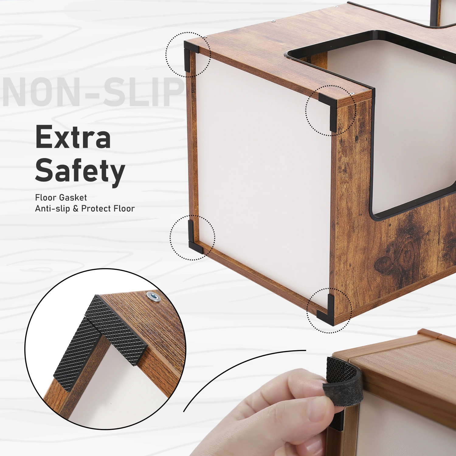 Wood Cat Condo House Bed with Removable Soft Mats Modern Cat Tree Tower with Scratching Pad Cat Scratcher Furniture Kitten Toys Wood Cat Condo House Bed with Removable Soft Mats Modern Cat Tree Tower with Scratching Pad Cat Scratcher Furniture Kitten Toys