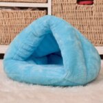 Triangle Pet Dog Kennel Mat Winter Warm Plush Cat Bed House Thickened Sleeping Bag for Small Dogs Cats Pets Supplies Accessories - Image 2