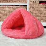 Triangle Pet Dog Kennel Mat Winter Warm Plush Cat Bed House Thickened Sleeping Bag for Small Dogs Cats Pets Supplies Accessories - Image 4