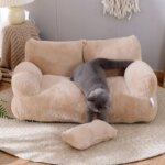 Pet Winter Sofa for Cats and Dogs, Detachable Washable Couch Cover, All-Season Soft Pet Bed, Universal Pet Furniture/Winter/Warm - Image 2