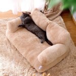 Pet Winter Sofa for Cats and Dogs, Detachable Washable Couch Cover, All-Season Soft Pet Bed, Universal Pet Furniture/Winter/Warm - Image 3