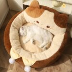 HOOPET Cats Sofa Dogs Bed Round Cat Pad Mattress Winter Warm Deep Sleep Cushion Soft Cat House Dog Nest Pet Accessories - Image 3